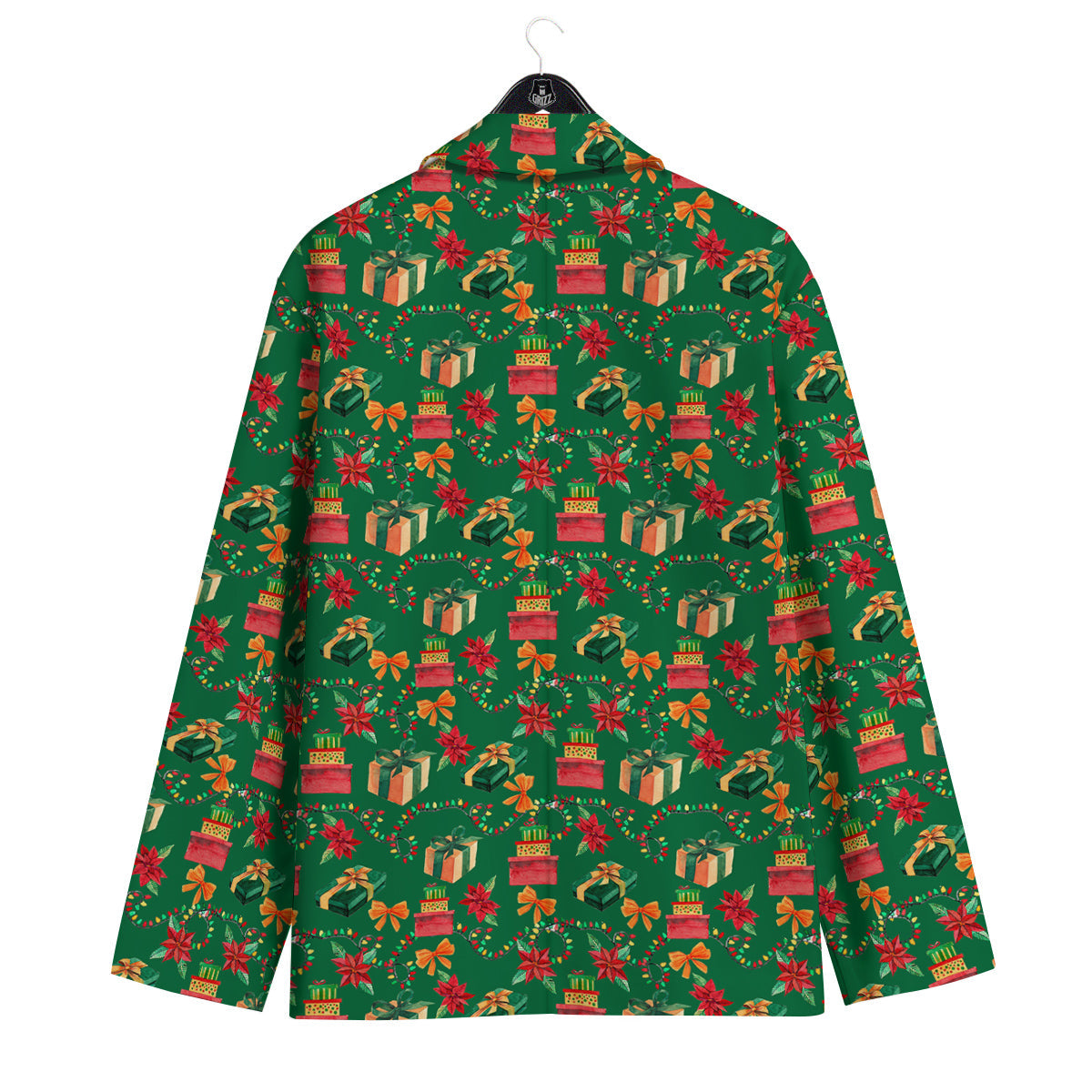 Poinsettia Cute Christmas Print Pattern Men's Sport Coat-grizzshop