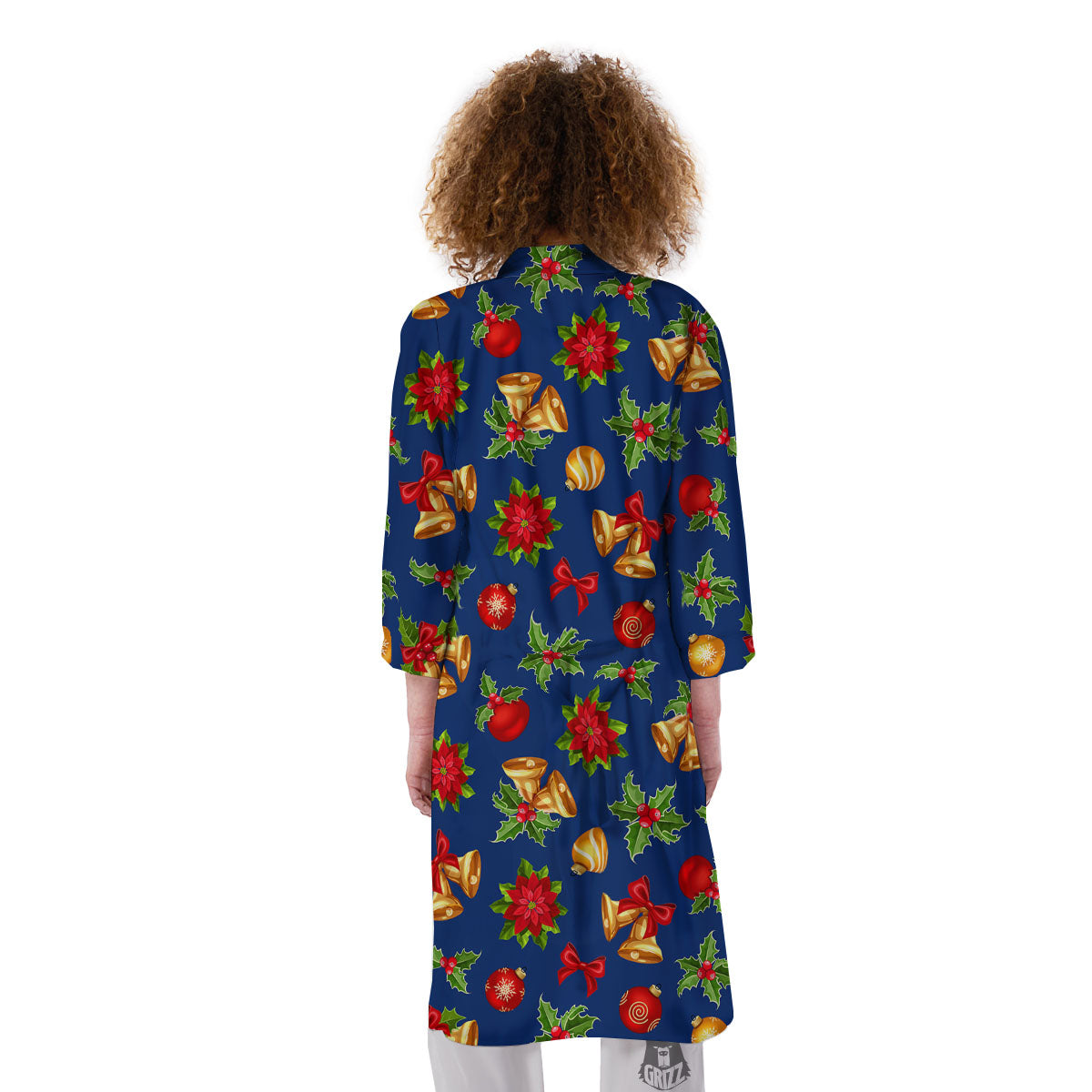 Poinsettia Merry Christmas Print Pattern Kimono-grizzshop