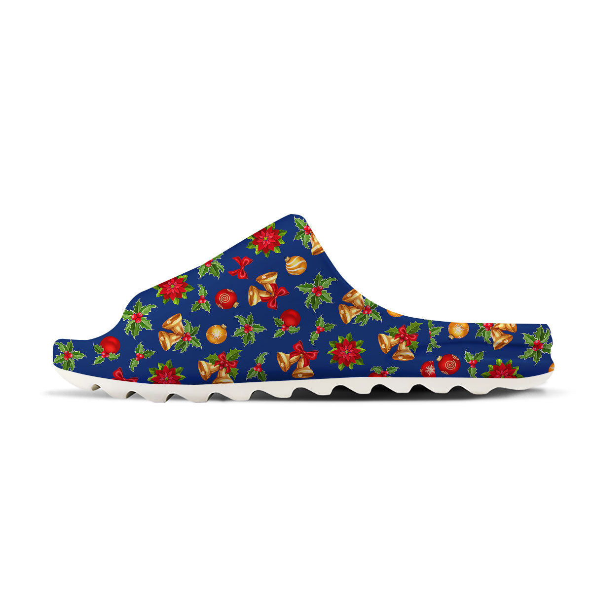 Poinsettia Merry Christmas Print Pattern Sandals-grizzshop