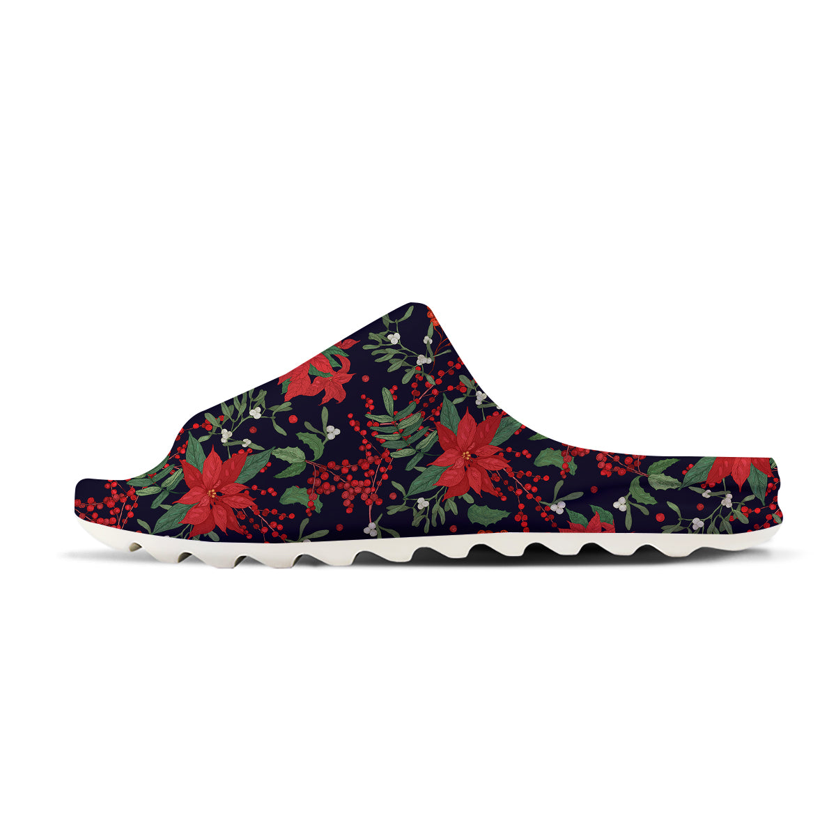 Poinsettia Xmas Print Pattern Sandals-grizzshop