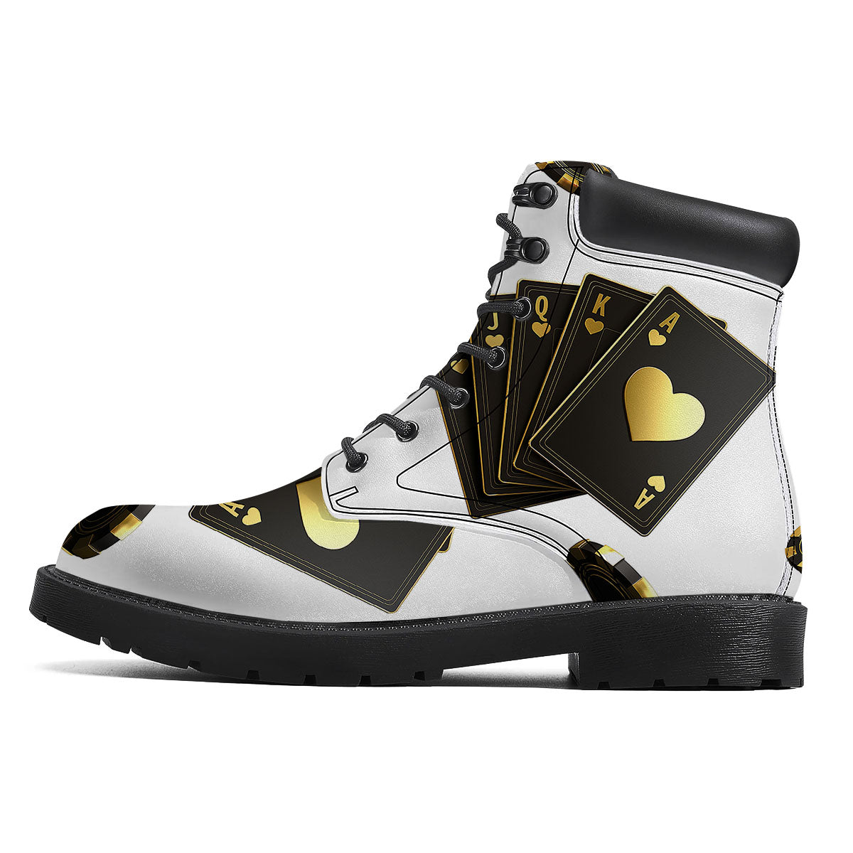 Poker Cards Print Boots-grizzshop