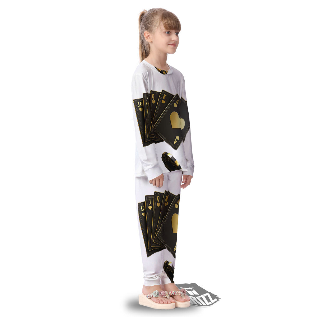 Poker Cards Print Kid's Pajamas-grizzshop