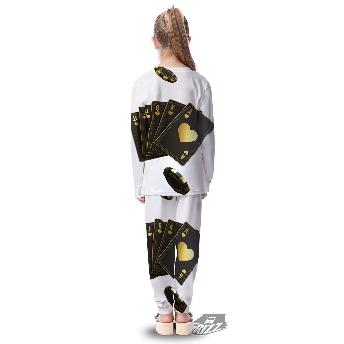 Poker Cards Print Kid's Pajamas-grizzshop