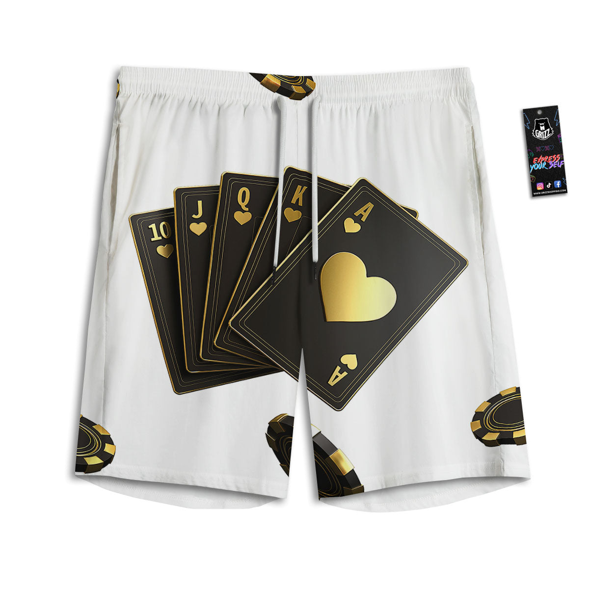 Puppy And Labrador Retriever Print Men's Athletic Shorts