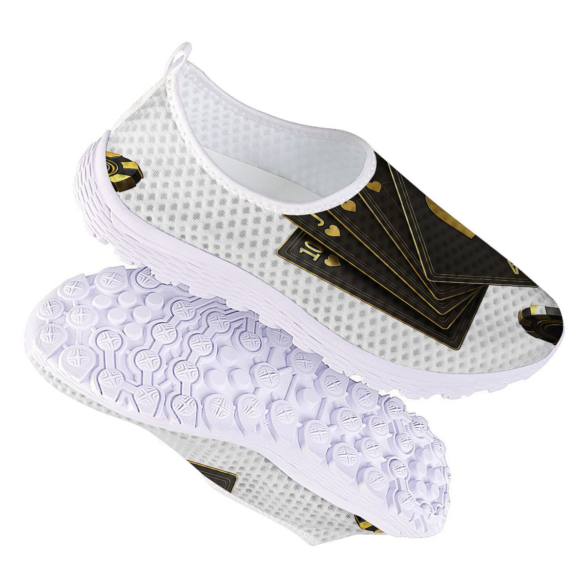 Poker Cards Print Nurse Shoes-grizzshop