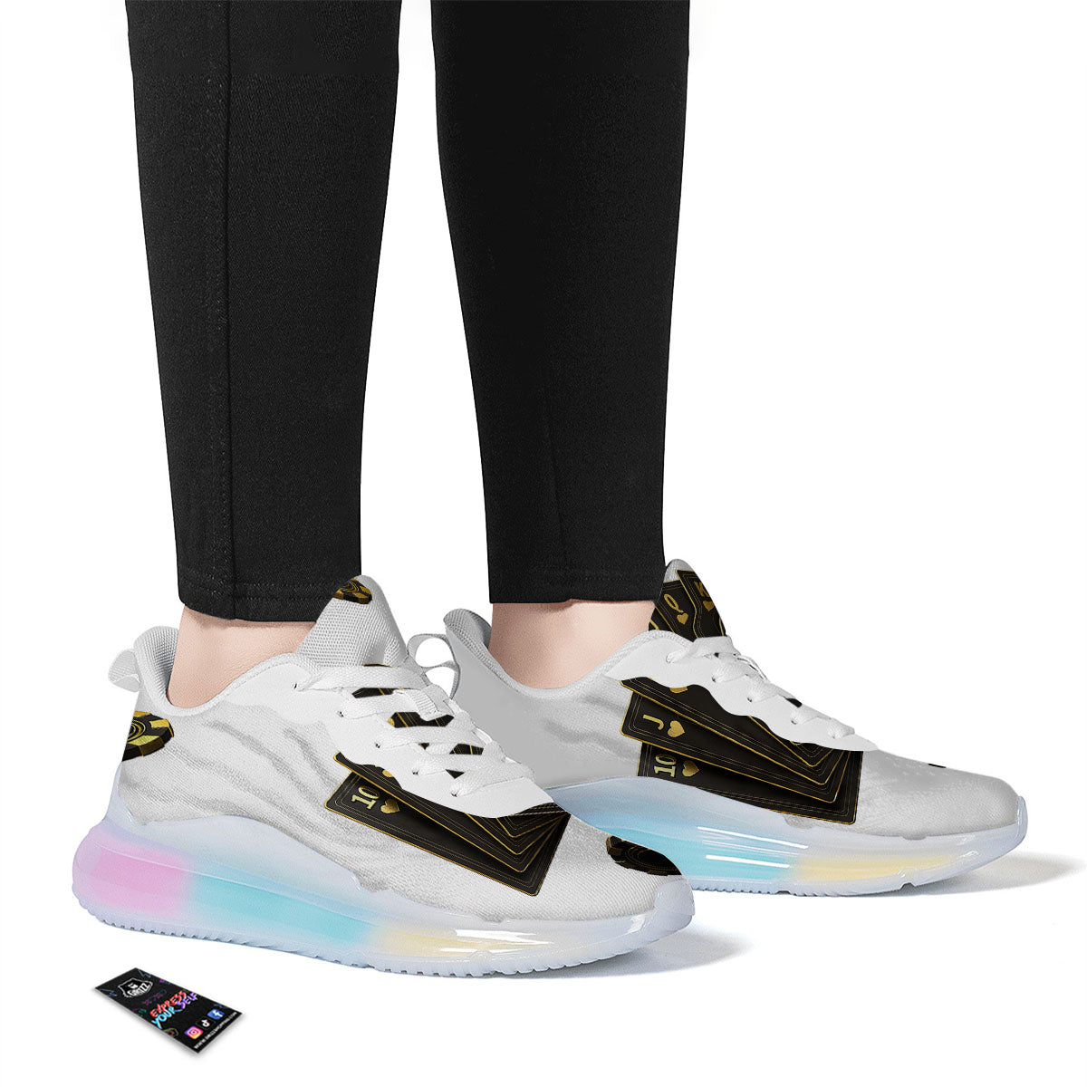 Poker Cards Print Running Sneakers-grizzshop