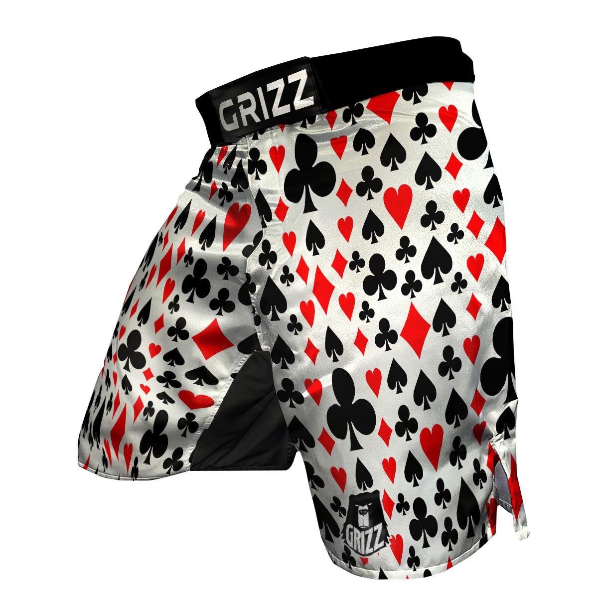 Poker Casino Playing Card Pattern Print MMA Shorts-grizzshop