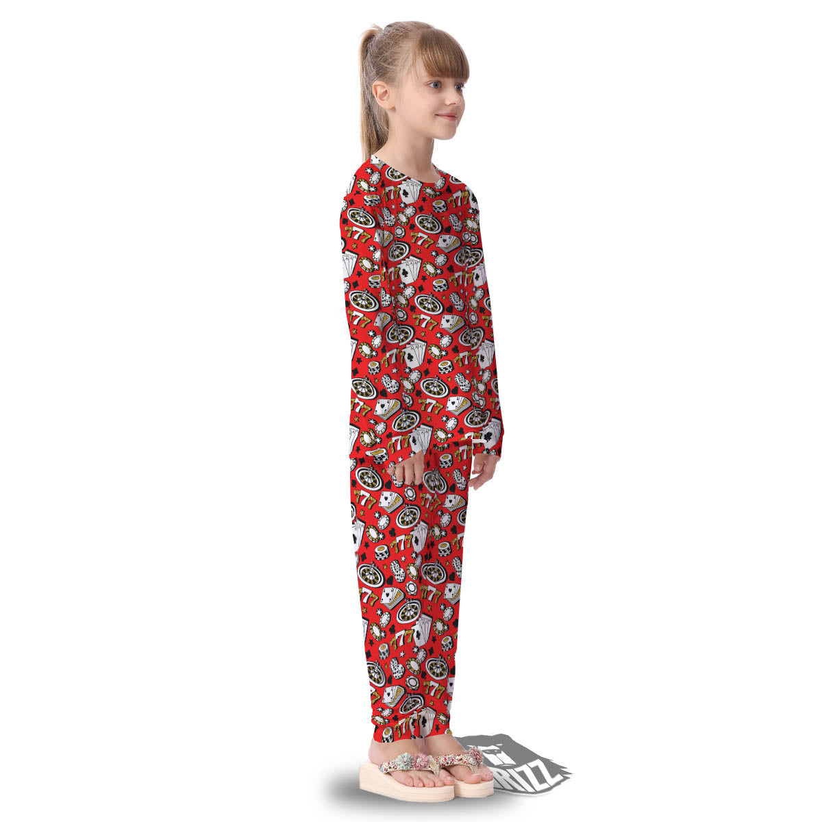 Poker Casino Print Pattern Kid's Pajamas-grizzshop