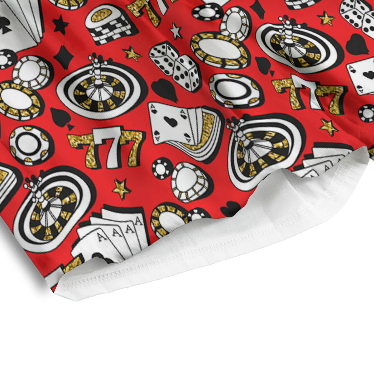 Poker Casino Print Pattern Men's Athletic Shorts