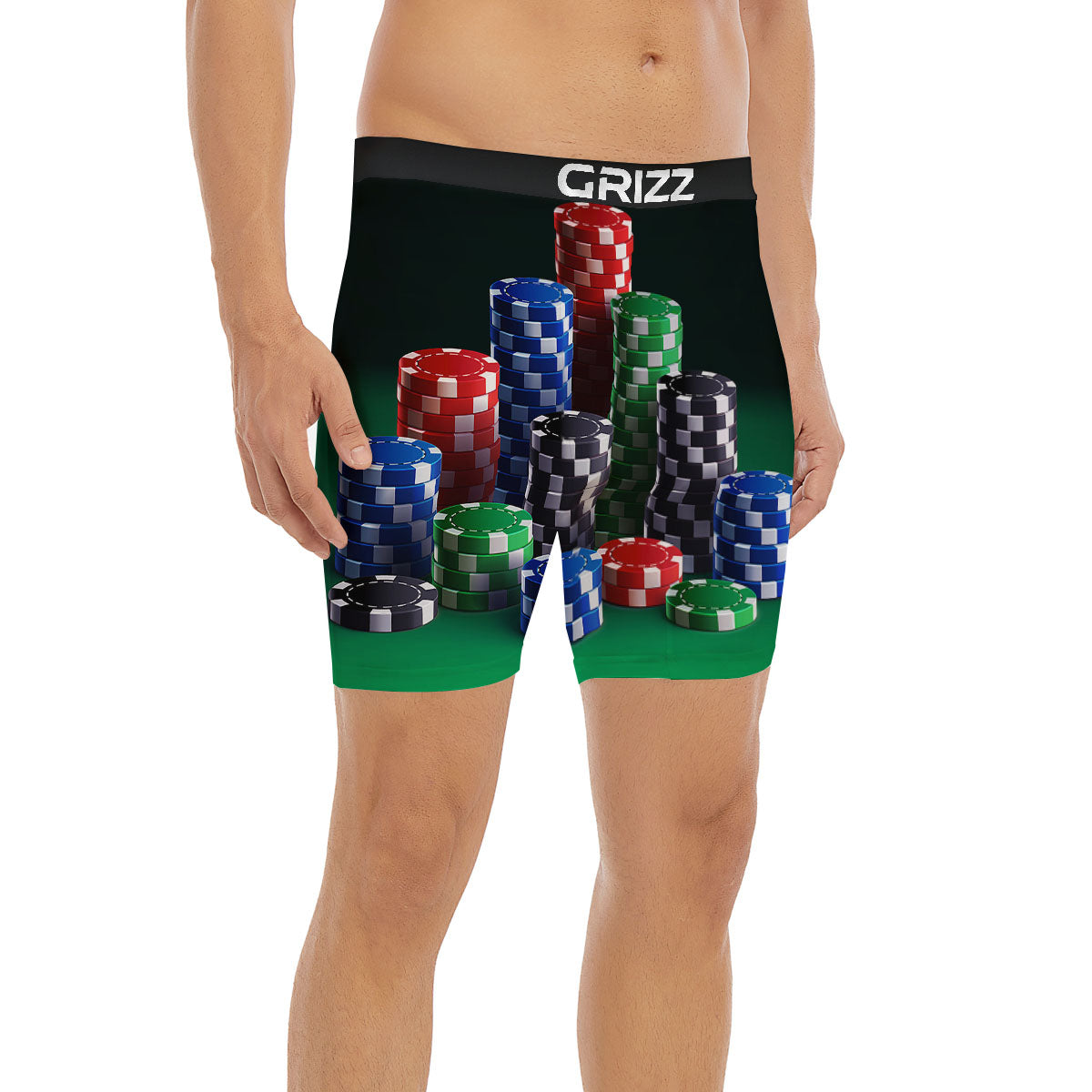 Poker Chips Print Boxer Briefs-grizzshop