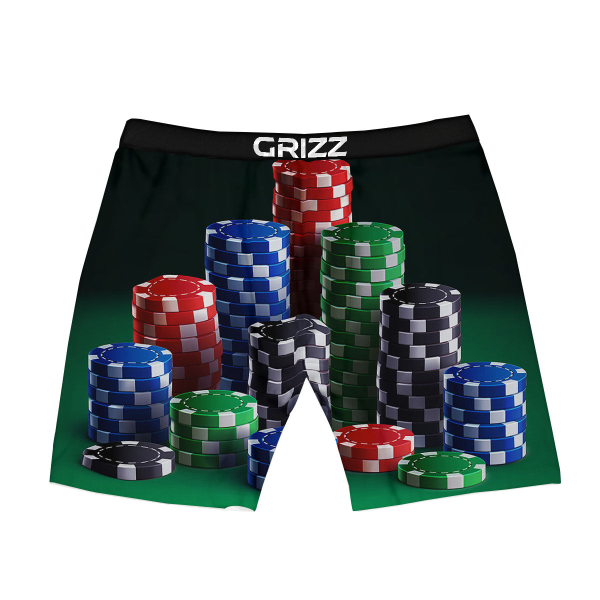 Poker Chips Print Boxer Briefs-grizzshop