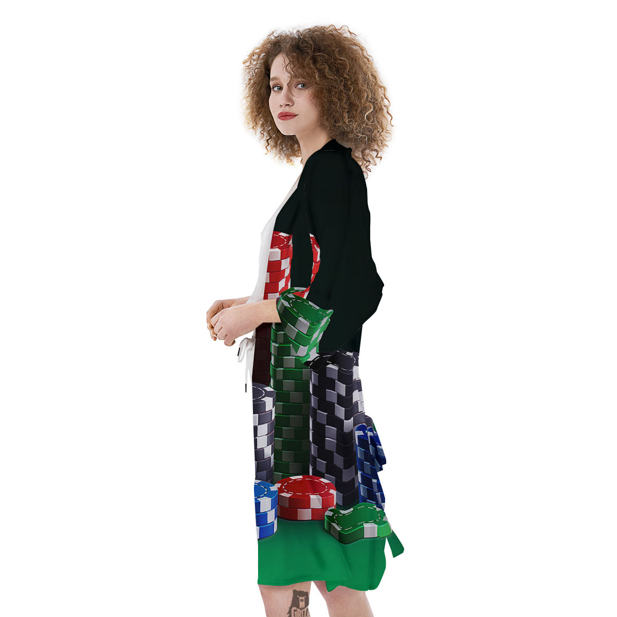 Poker Chips Print Kimono-grizzshop