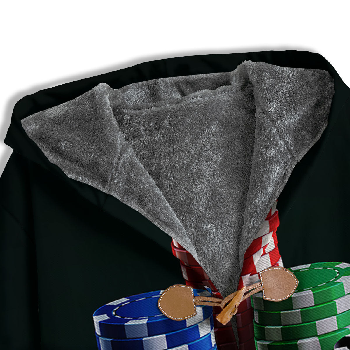 Poker Chips Print Men's Windbreaker Jacket-grizzshop