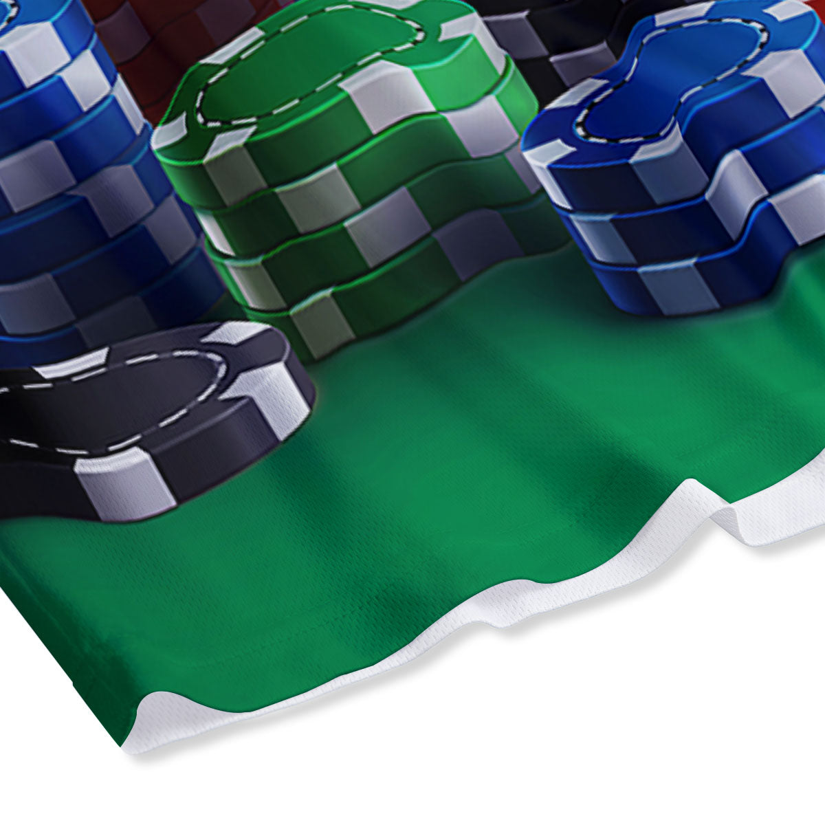 Poker Chips Print Mesh Shorts