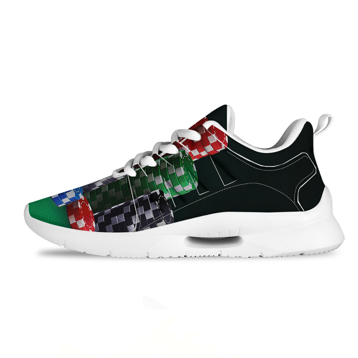 Poker Chips Print Tennis Shoes-grizzshop