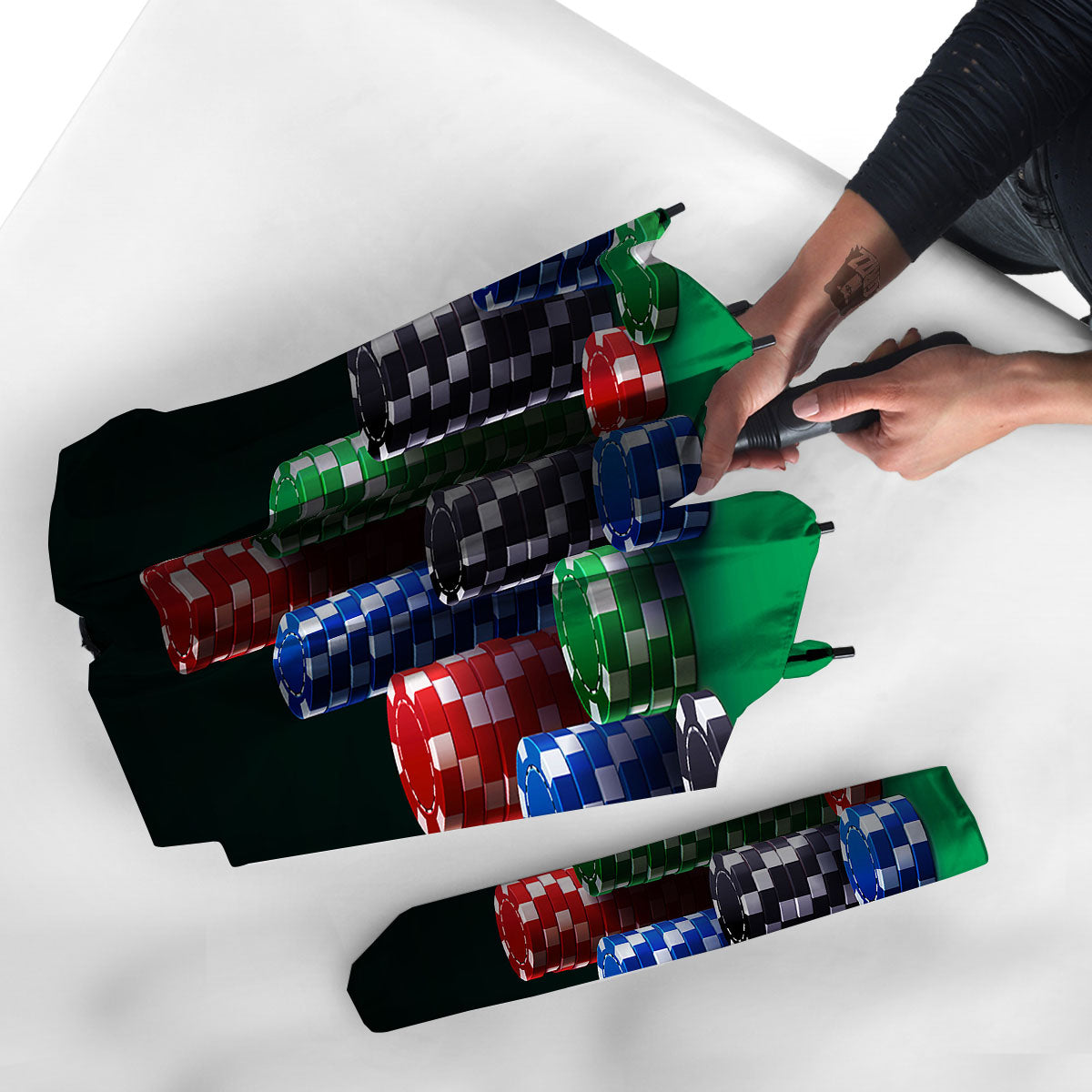 Poker Chips Print Umbrella-grizzshop