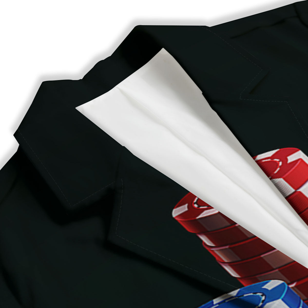 Poker Chips Print Women's Blazer-grizzshop