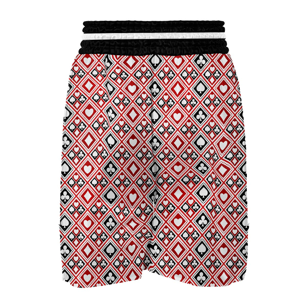 Poker Playing Card Casino Pattern Print Boxing Shorts-grizzshop
