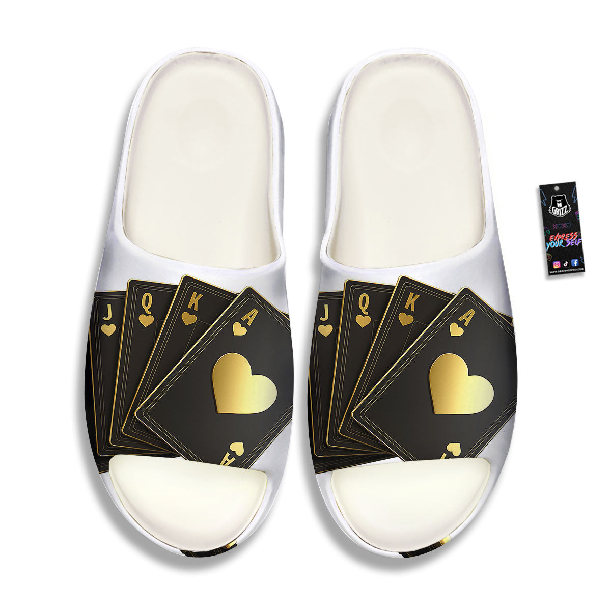 Poker Cards Print Sandals-grizzshop