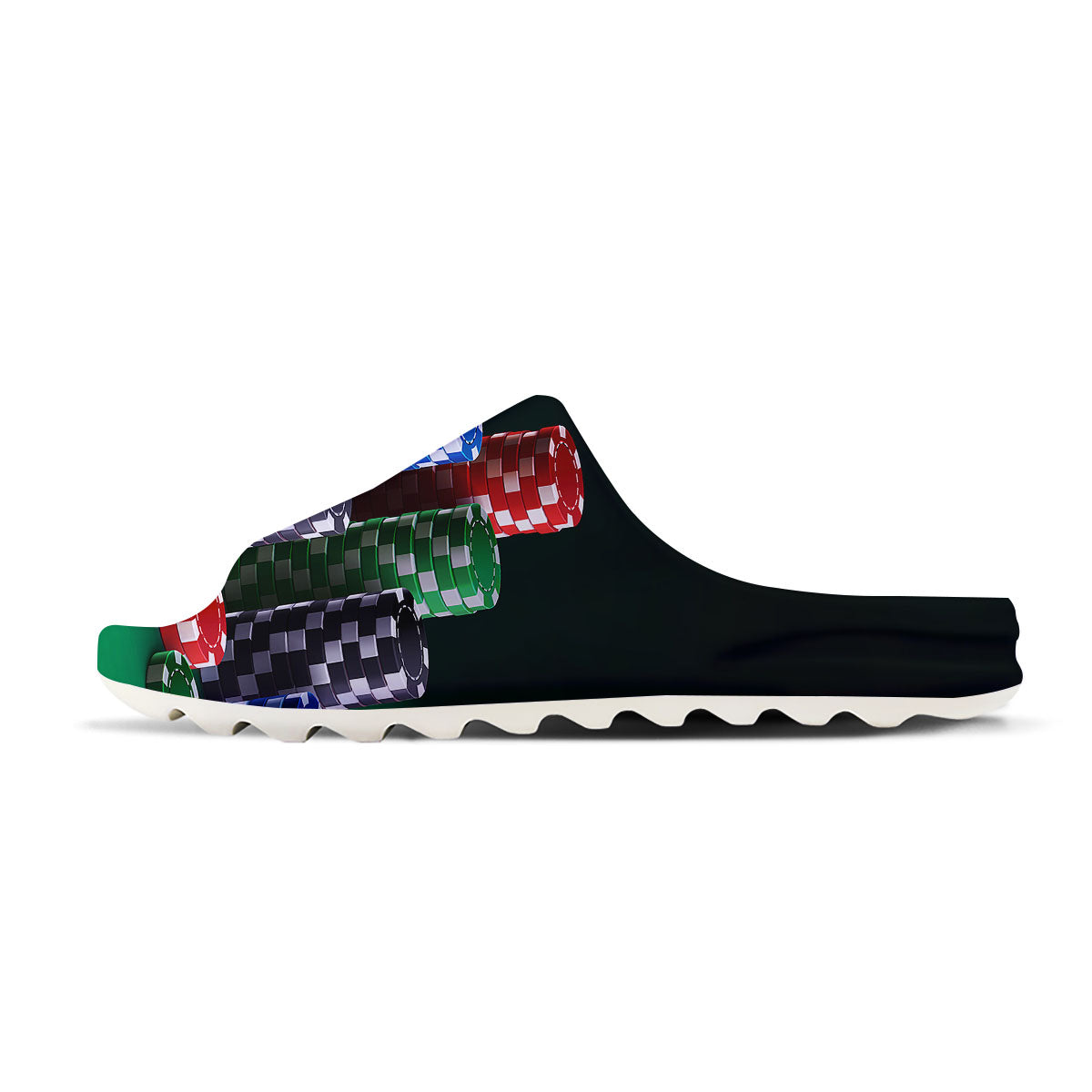 Poker Chips Print Sandals-grizzshop