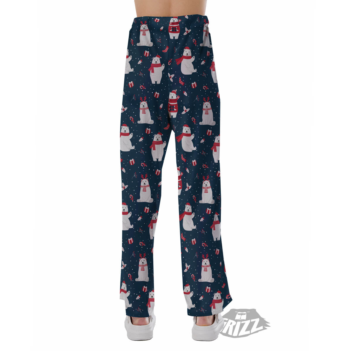 Polar Bear Christmas Print Pattern Pajama Pants-grizzshop