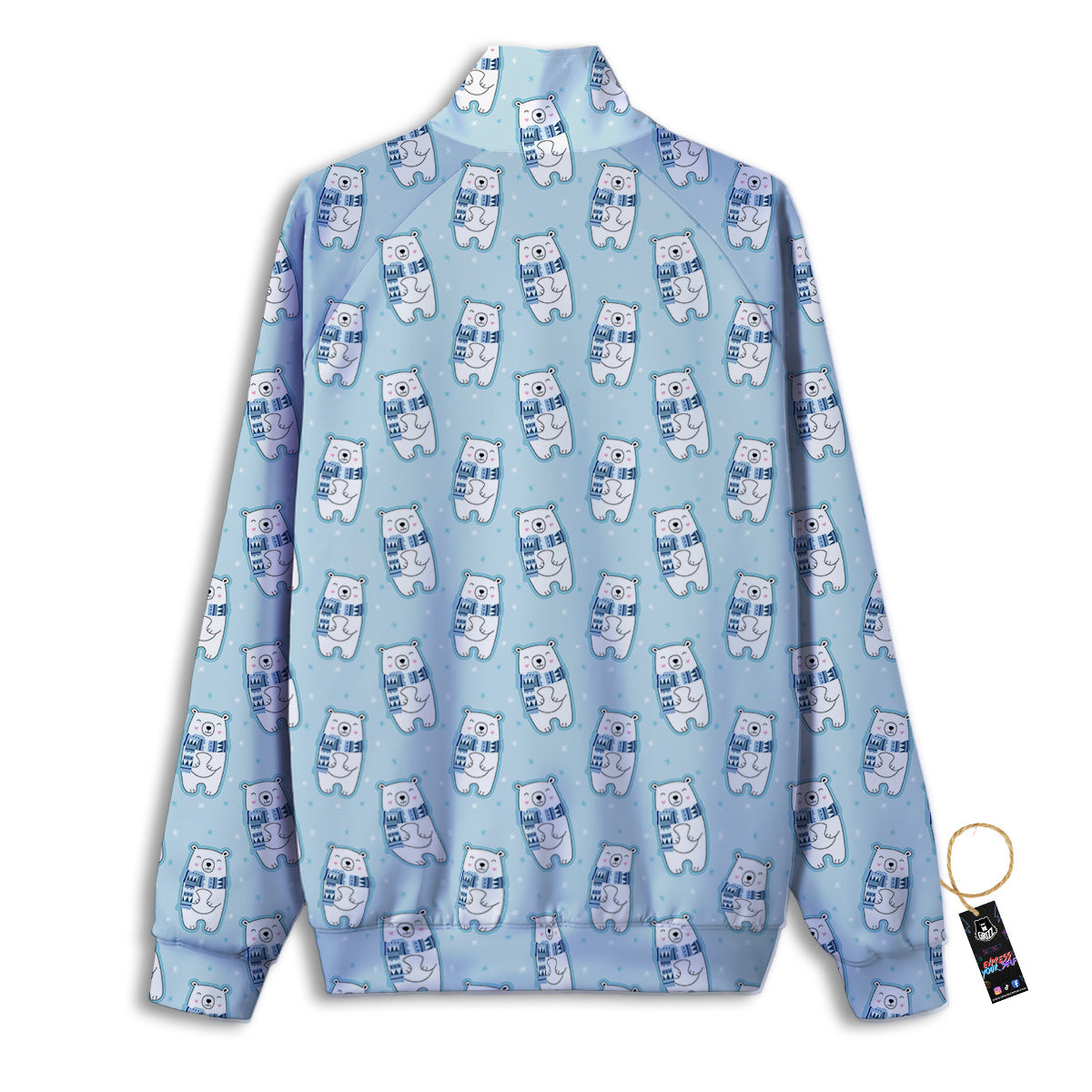 Polar Bear Cute Print Pattern Track Jacket-grizzshop