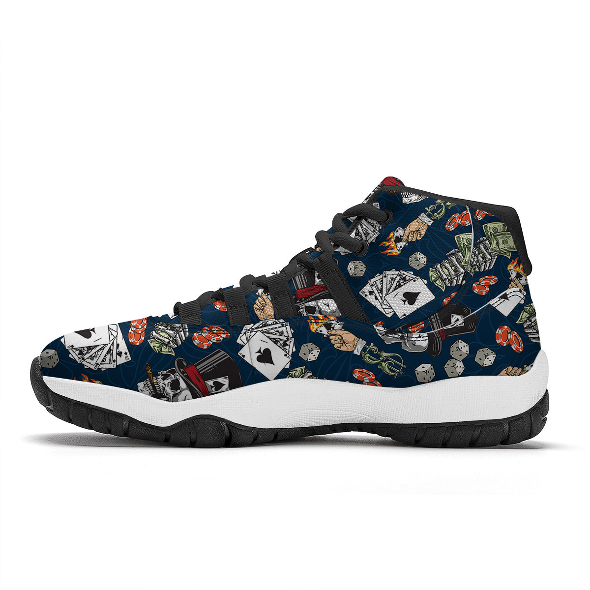 Polar Bear Pastel Print Pattern Black Bball Shoes-grizzshop