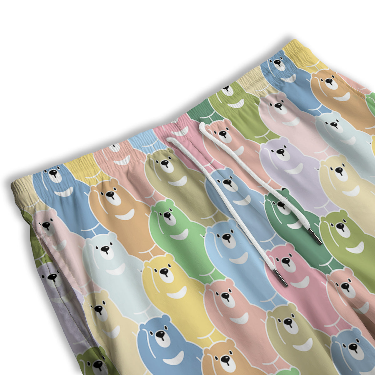Polar Bear Pastel Print Pattern Men's Athletic Shorts