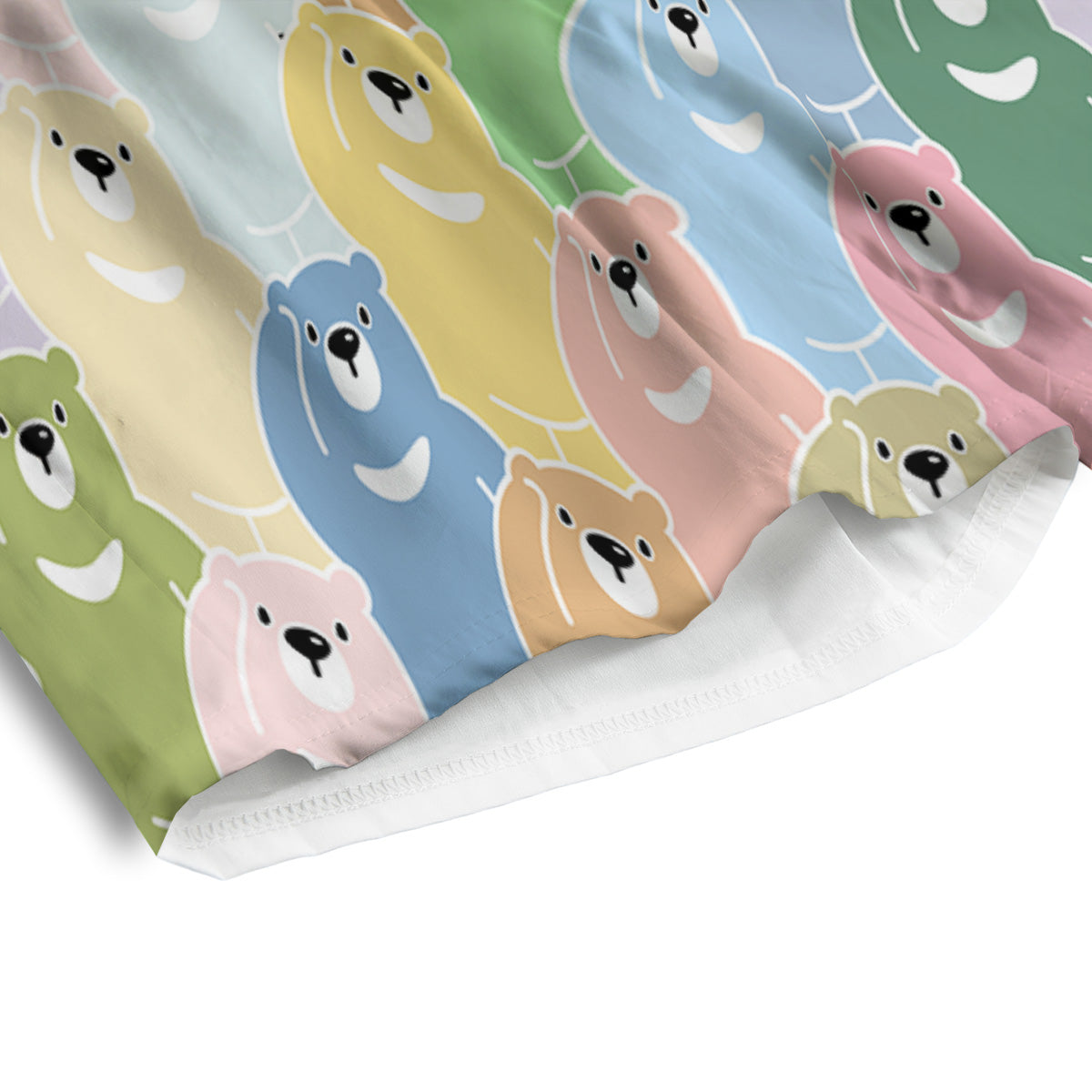 Polar Bear Pastel Print Pattern Men's Athletic Shorts