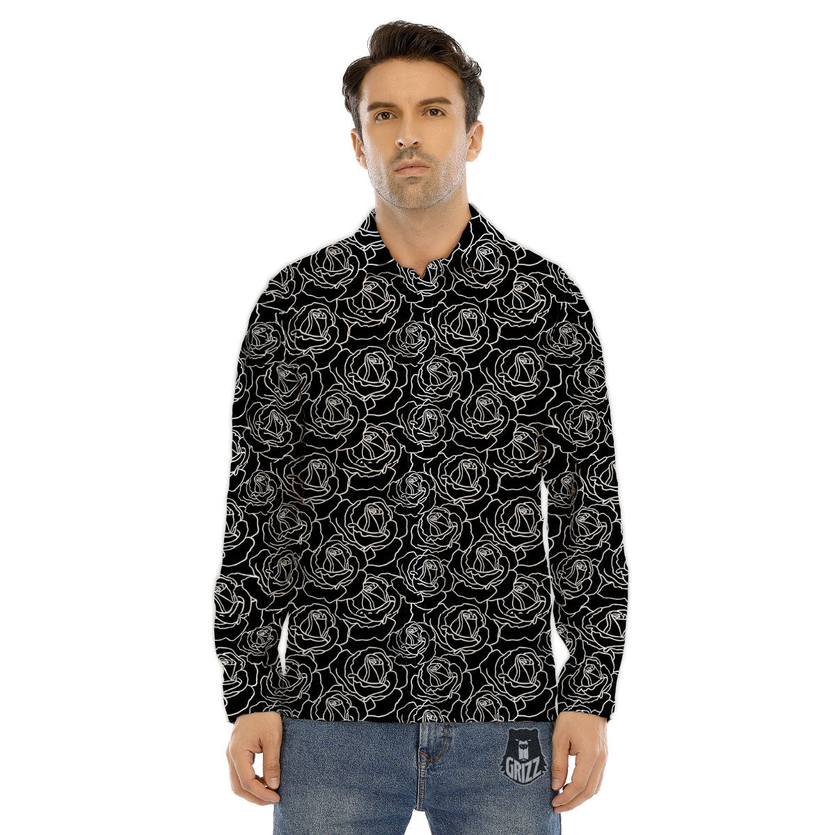 Polar Bear Pastel Print Pattern Men's Dress Shirts-grizzshop