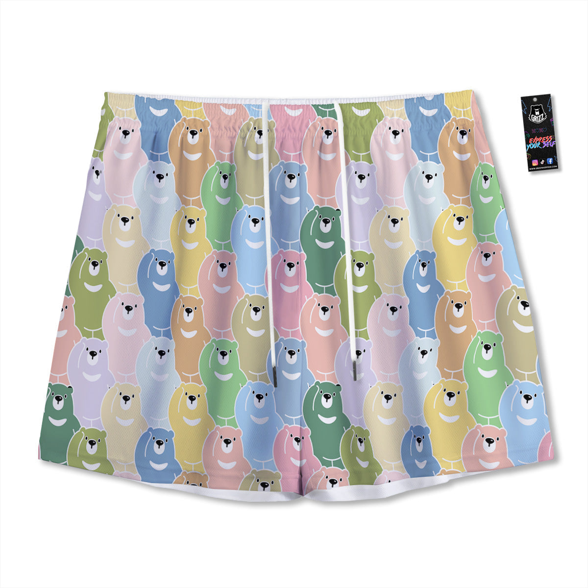 Pug Cute Print Pattern Mesh Shorts