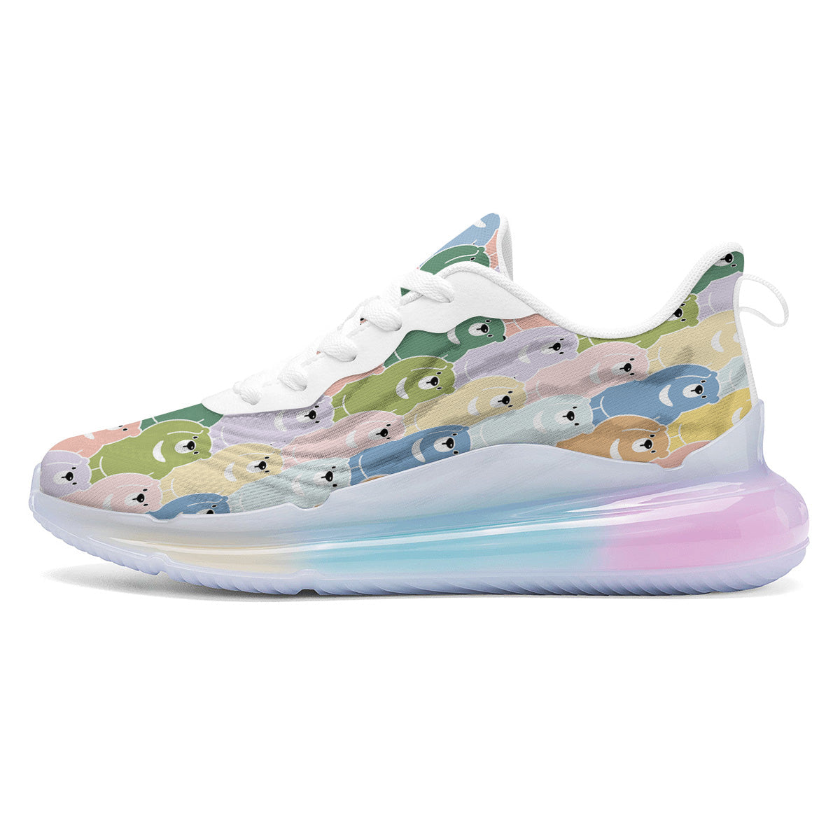 Polar Bear Pastel Print Pattern Running Sneakers-grizzshop