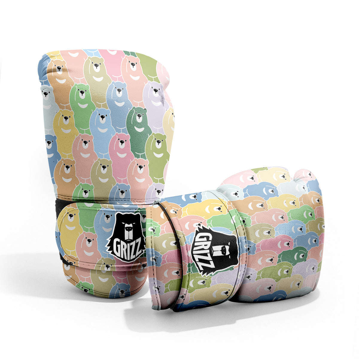 Polar Bear Pastel Print Pattern Pro Boxing Glove