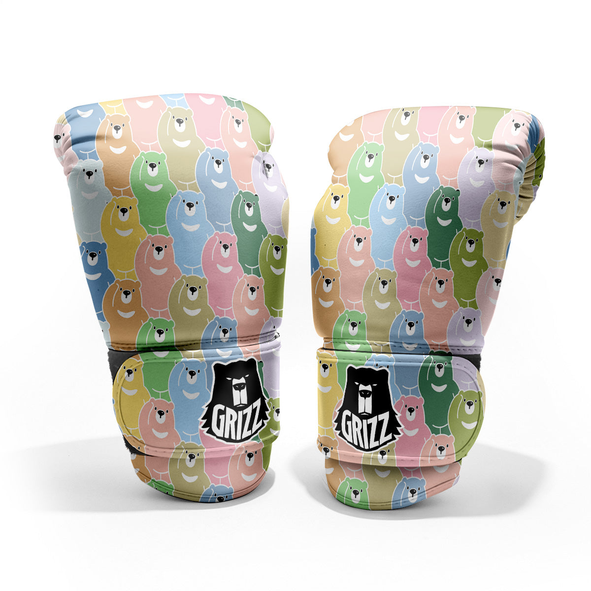 Polar Bear Pastel Print Pattern Pro Boxing Glove