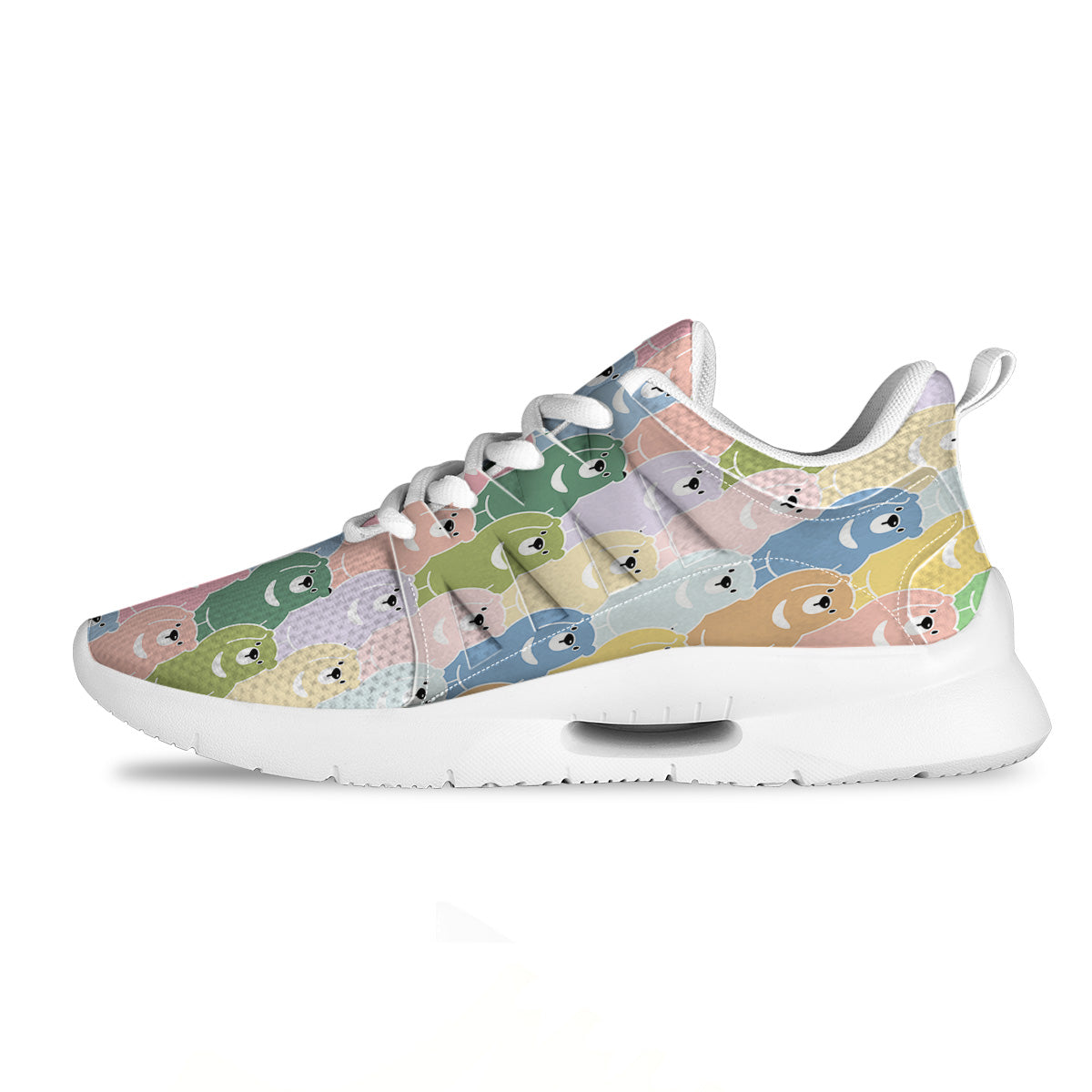 Polar Bear Pastel Print Pattern Tennis Shoes-grizzshop