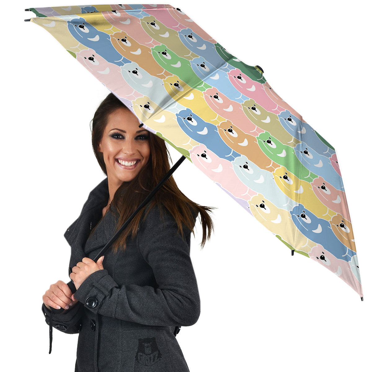 Polar Bear Pastel Print Pattern Umbrella-grizzshop