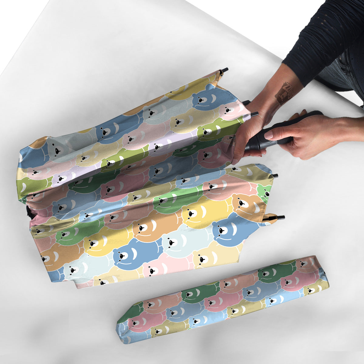 Polar Bear Pastel Print Pattern Umbrella-grizzshop