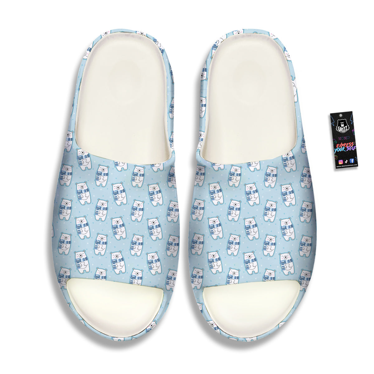 Polar Bear Cute Print Pattern Sandals-grizzshop