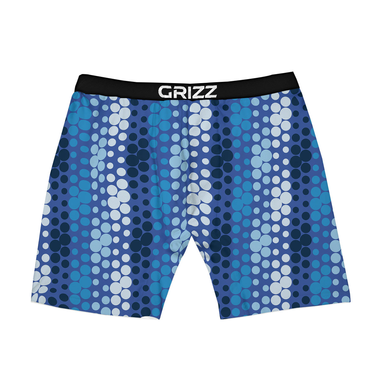 Polka Dot Blue Striped Print Pattern Boxer Briefs-grizzshop