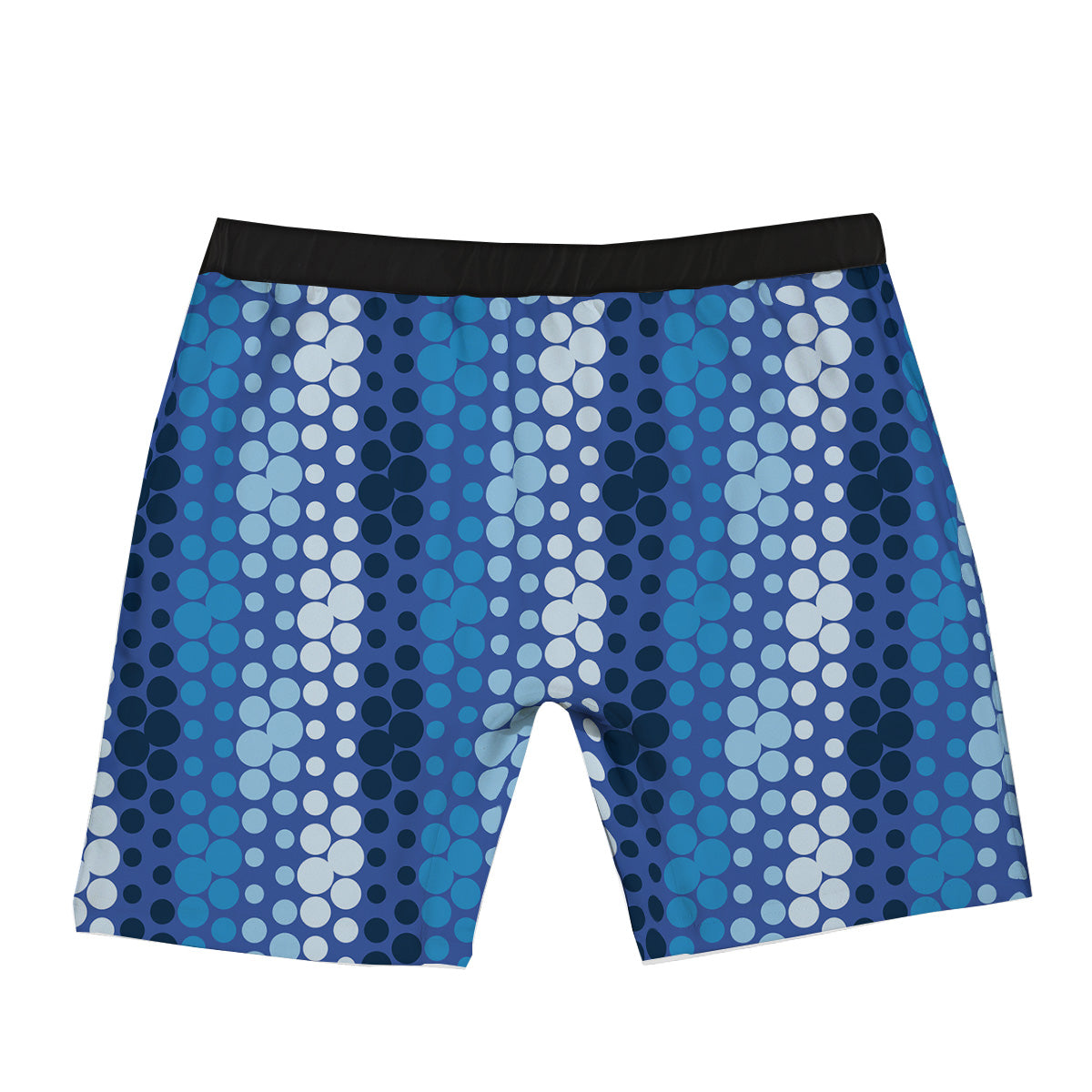 Polka Dot Blue Striped Print Pattern Boxer Briefs-grizzshop