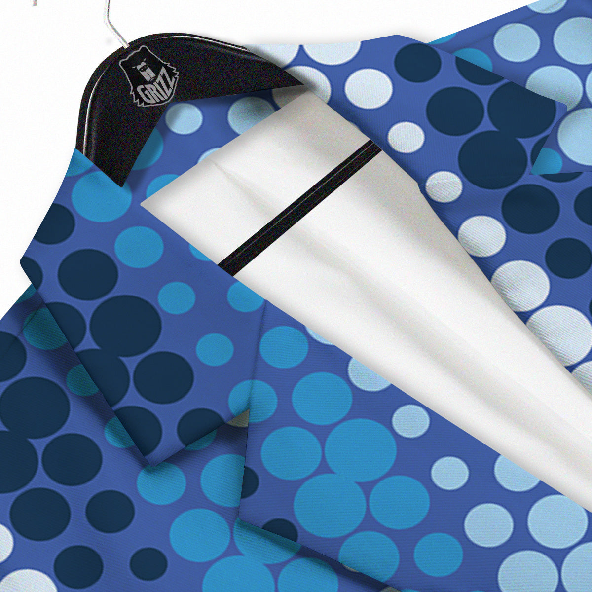Polka Dot Blue Striped Print Pattern Men's Sport Coat-grizzshop