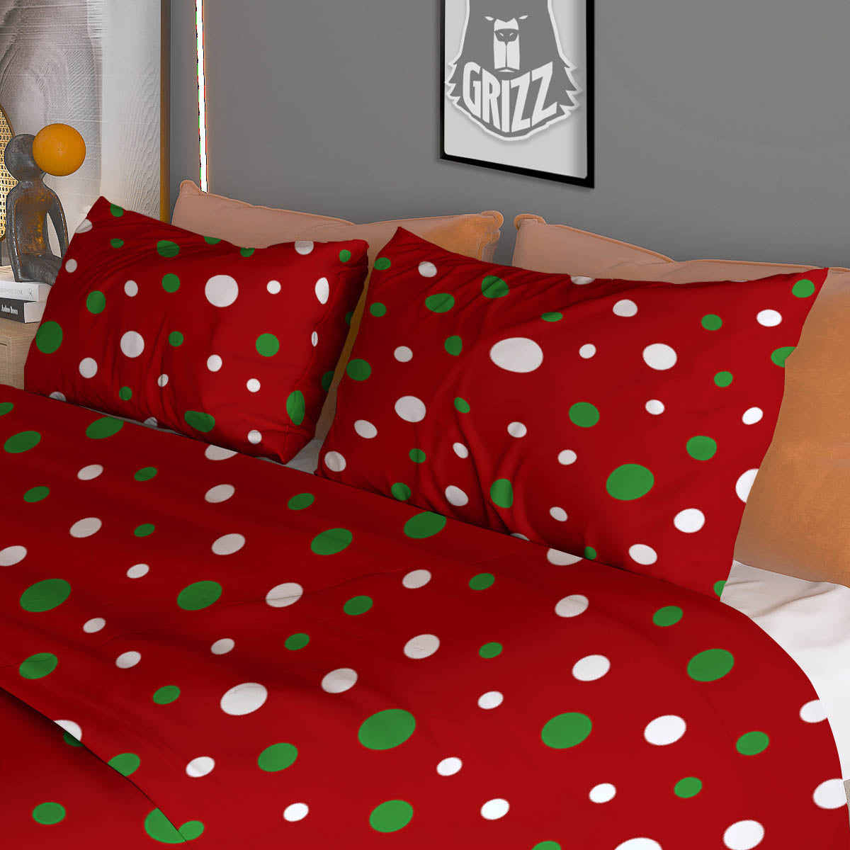 Pentagram Fiery Reversed Print Duvet Cover Bedding Set