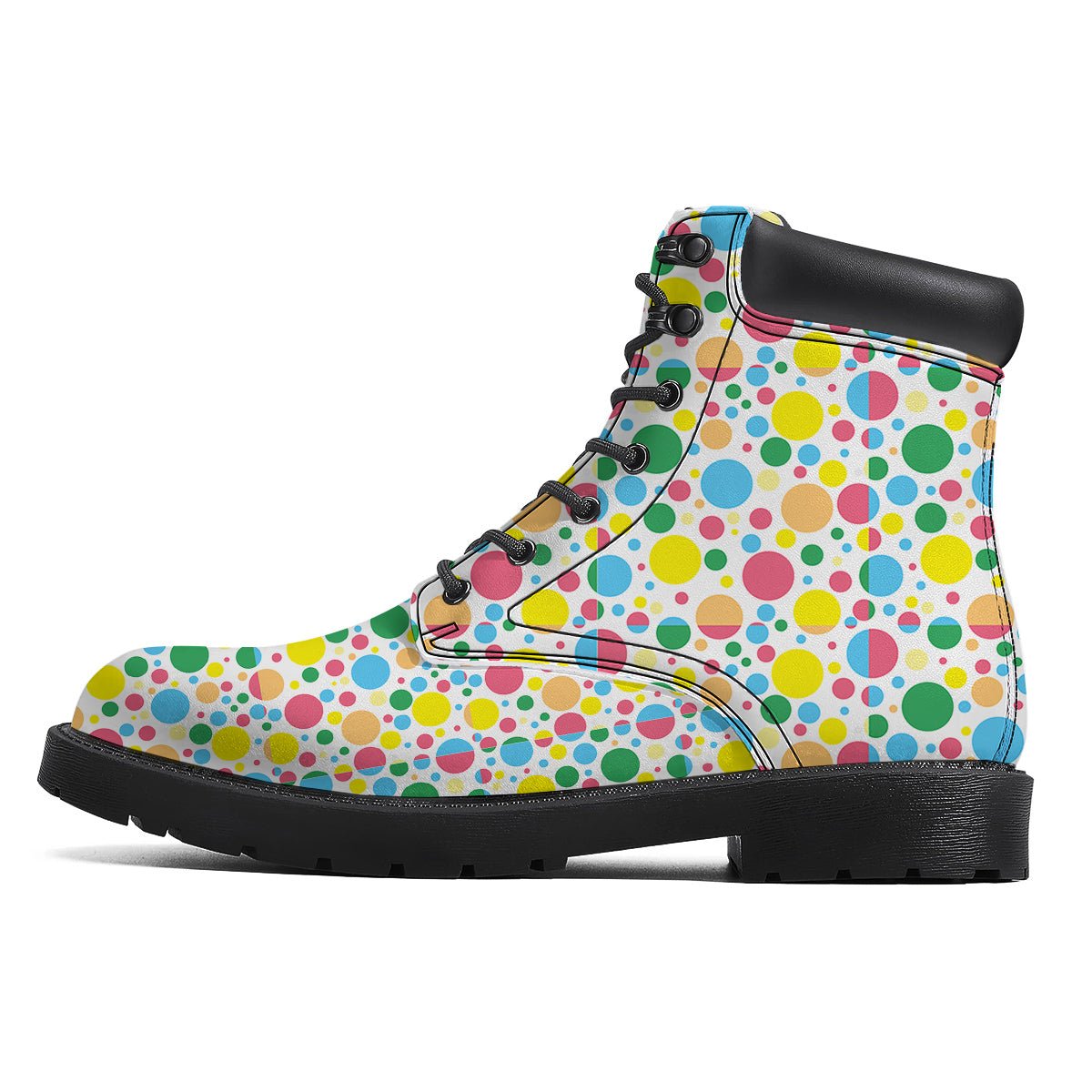 Polka Dot Colorful Print Pattern Boots-grizzshop
