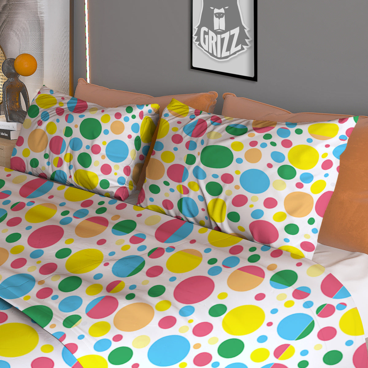 Pentagram Flame Print Duvet Cover Bedding Set
