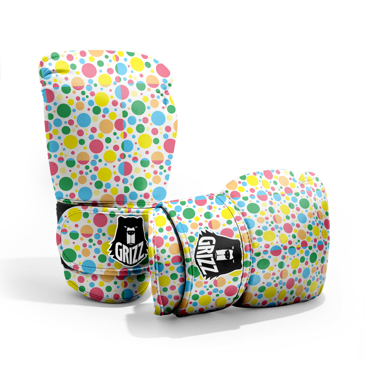 Polka Dot Colorful Print Pattern Pro Boxing Glove