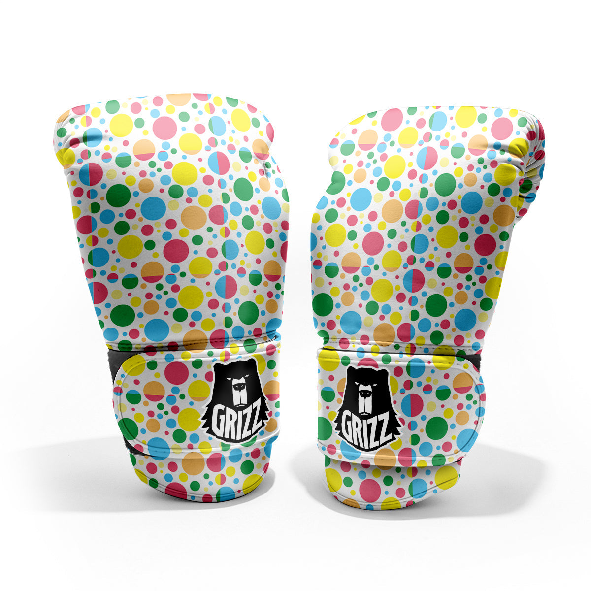Polka Dot Colorful Print Pattern Pro Boxing Glove