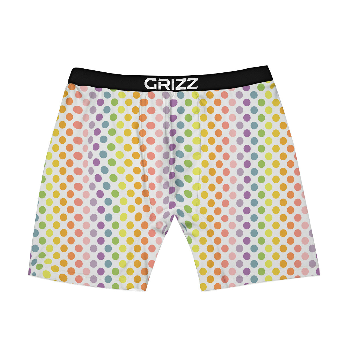 Polka Dot Colors Rainbow Print Pattern Boxer Briefs-grizzshop