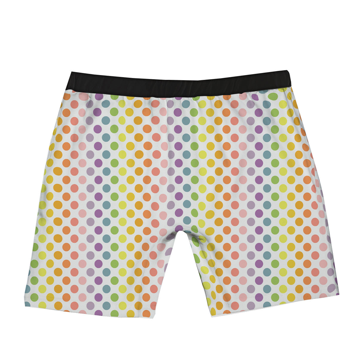 Polka Dot Colors Rainbow Print Pattern Boxer Briefs-grizzshop