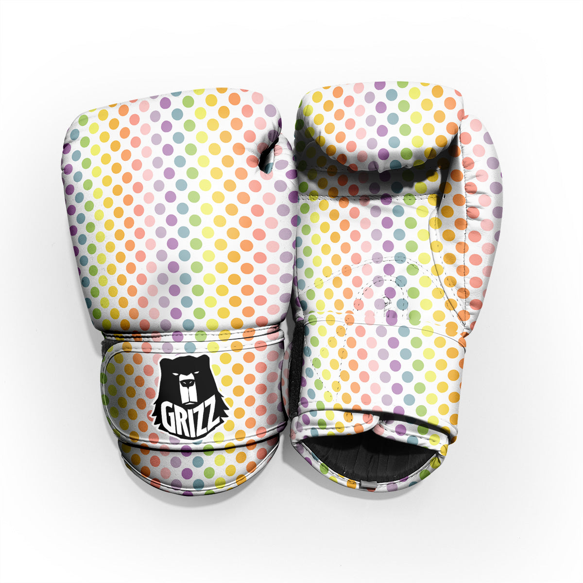 Polka Dot Colors Rainbow Print Pattern Pro Boxing Glove