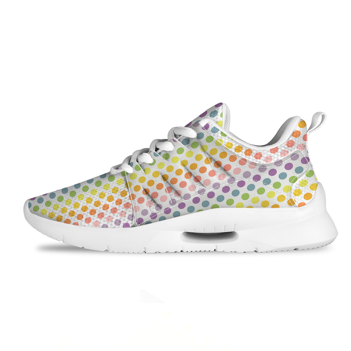 Polka Dot Colors Rainbow Print Pattern Tennis Shoes-grizzshop